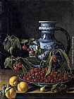 Luis Melendez Still-Life with Fruit and a Jar painting